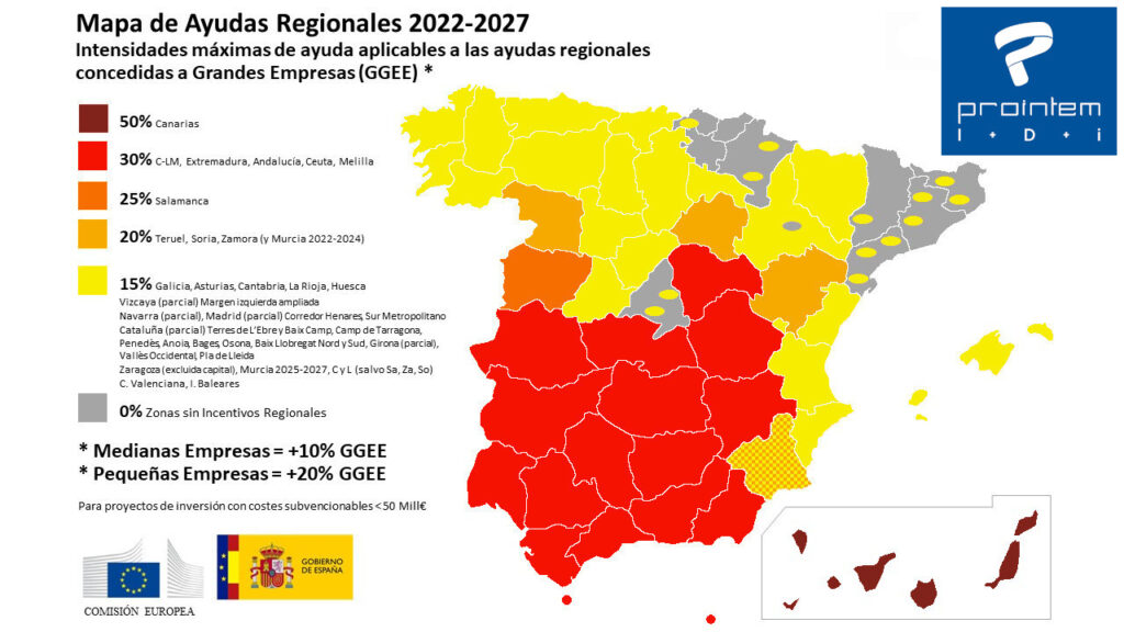 mapa de ayudas regionales 2021-2027